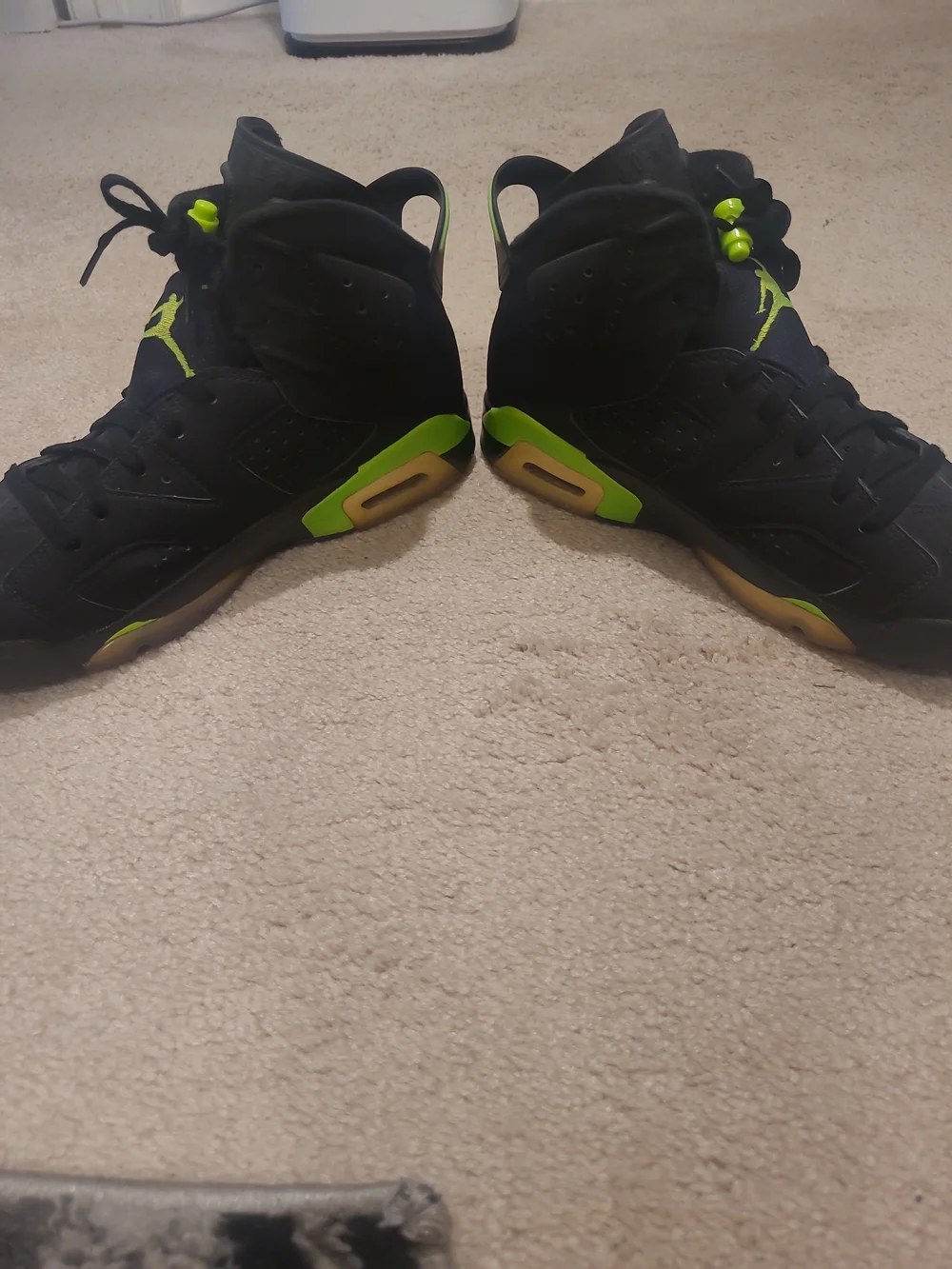 Jordan Air Jordan 6 Retro Electric Green Black High Top Mens Size 10.5m